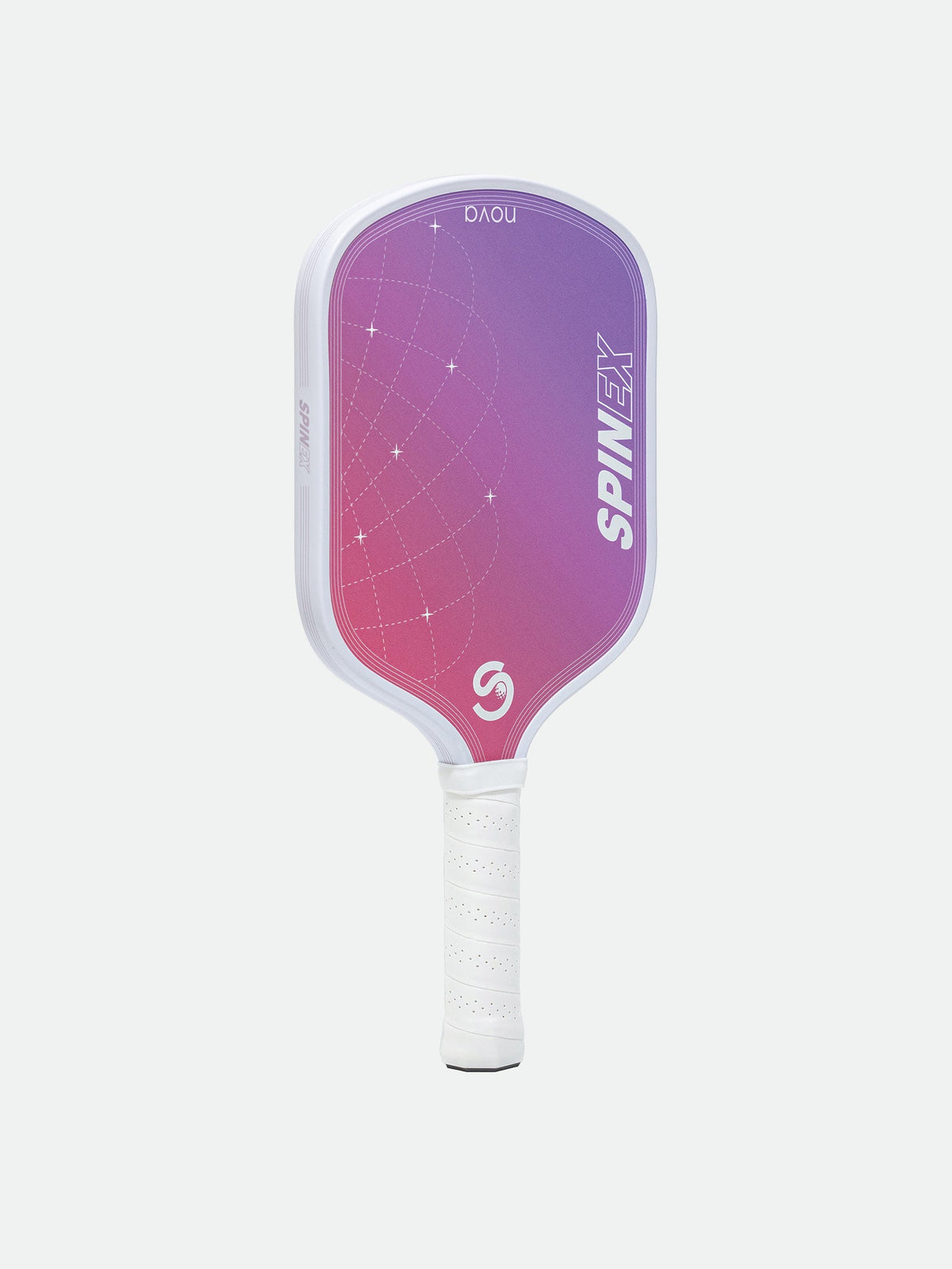 Spinex NOVA Pink Stellar pink pickleball paddle showing face gradient detail