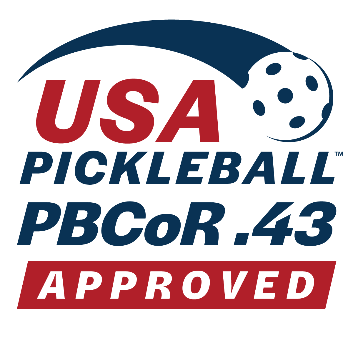 USAPA PBCoR Approved Seal for pickleball paddles