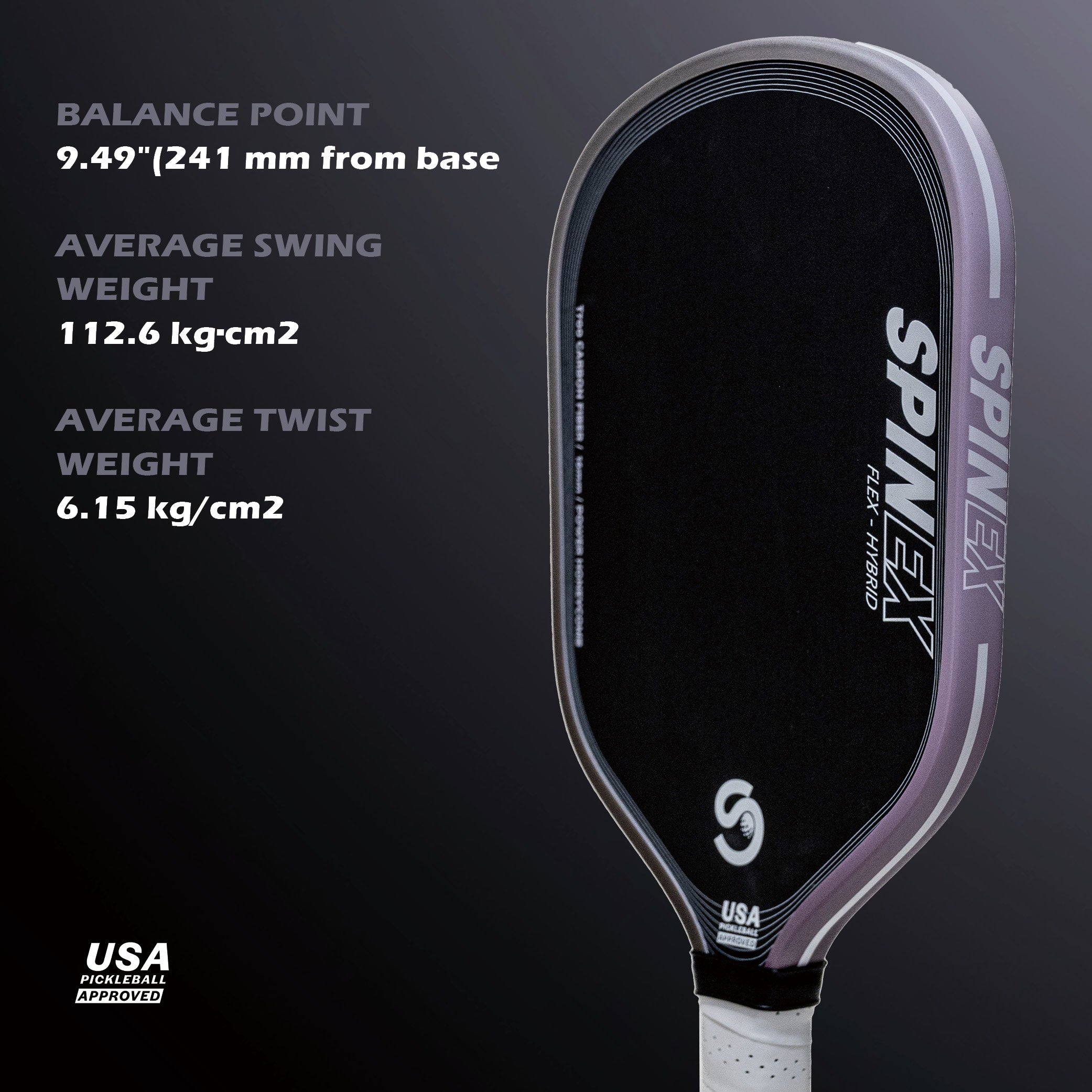 Spinex FLEX Hybrid Iron — T700 Carbon Pickleball Paddle