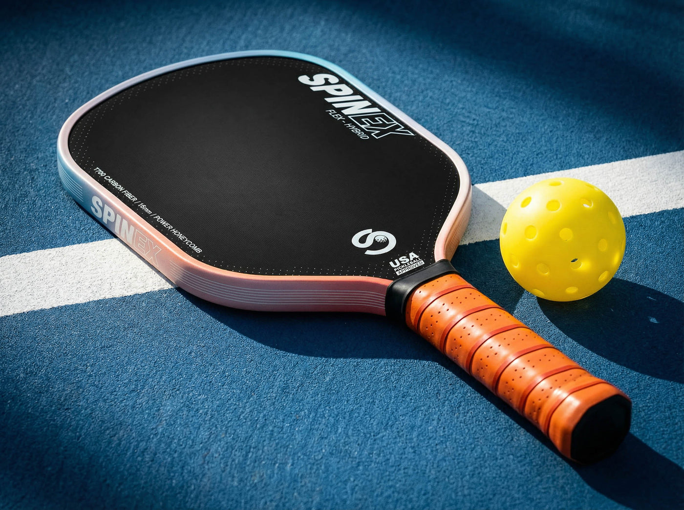 Spinex FLEX Hybrid T700 carbon fibre pickleball paddle designed in Australia