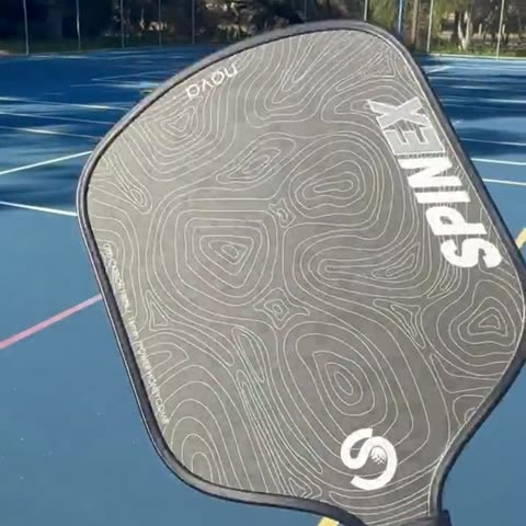 NOVA Outback Black paddle on the court